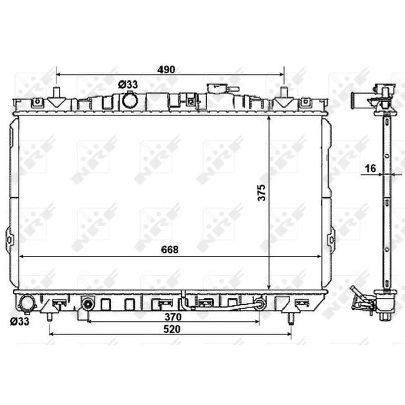 NRF Engine Radiator 53356