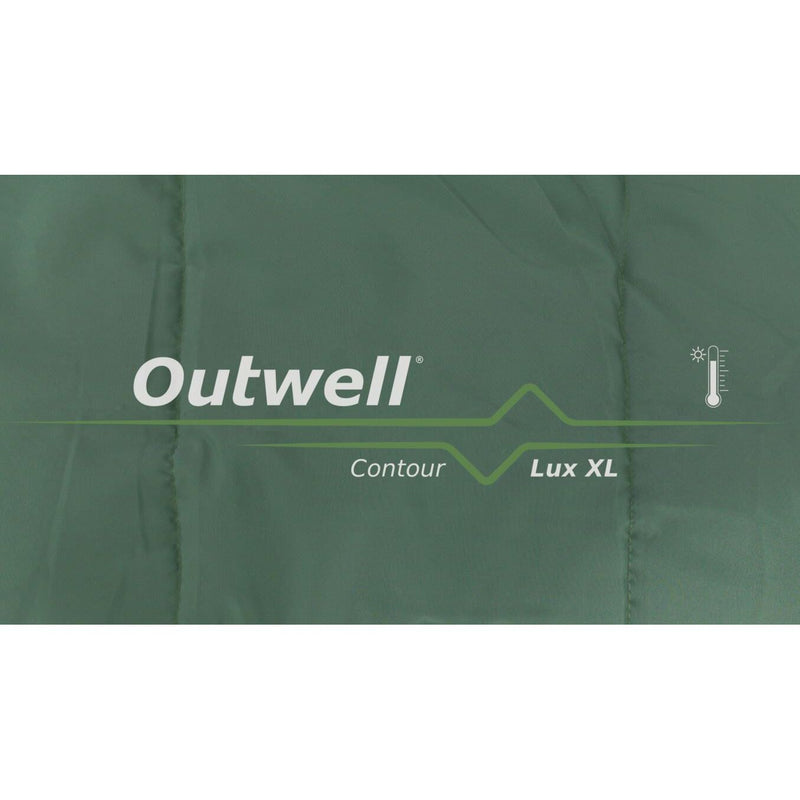 Outwell Contour Lux XL Sleeping Bag 3 Season Green - Outwell - Van Life Living