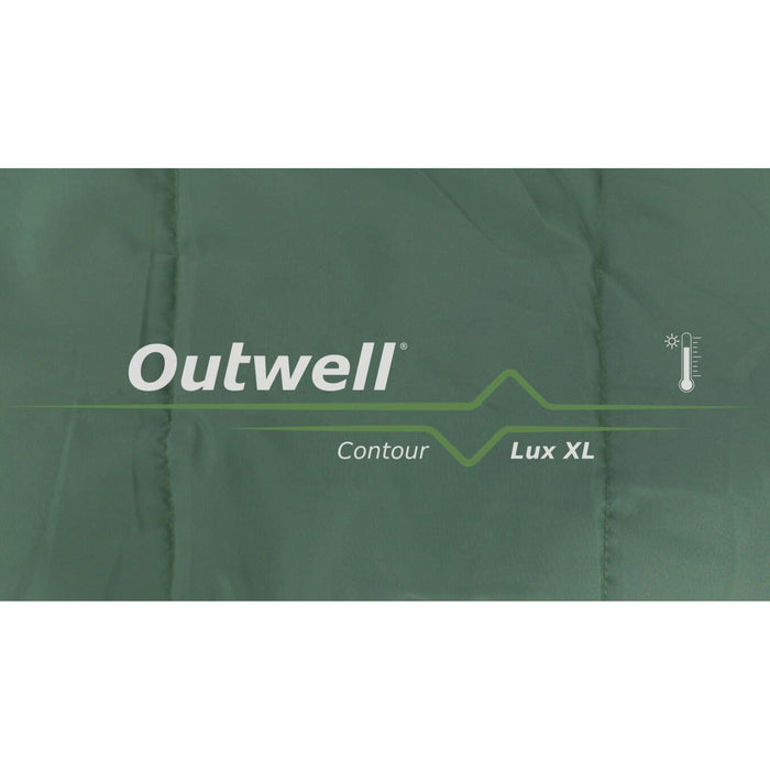 Outwell Contour Lux XL Sleeping Bag 3 Season Green - Outwell - Van Life Living