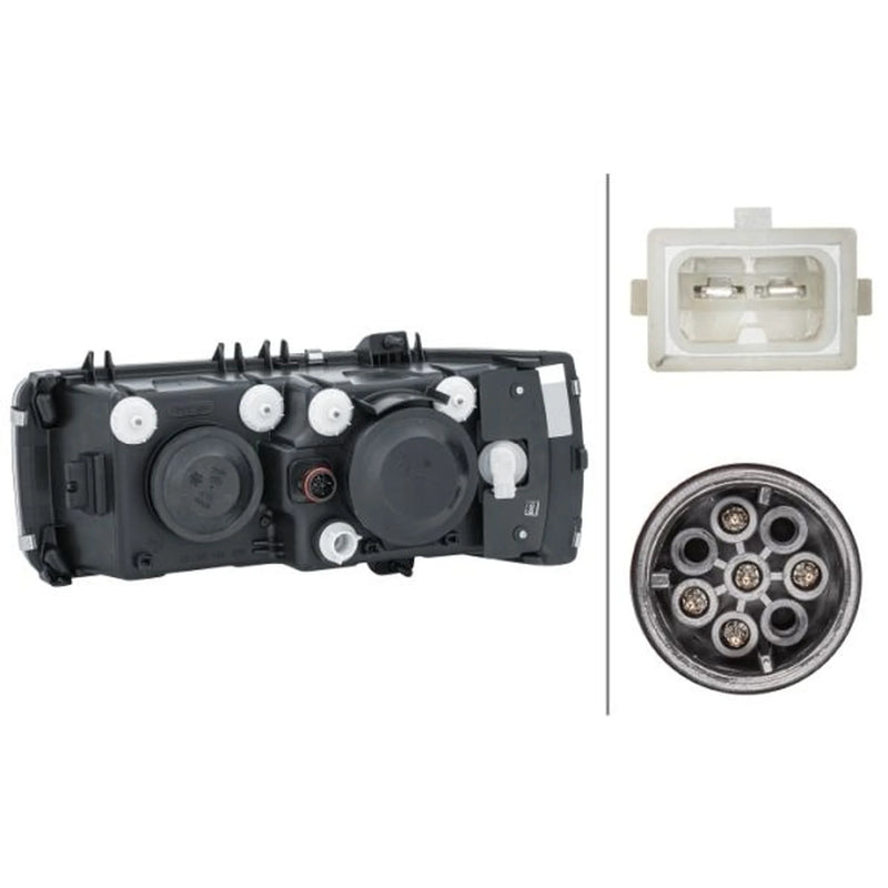 Hella Headlight Headlamp H7/H1 Right 1EJ 247 046-041