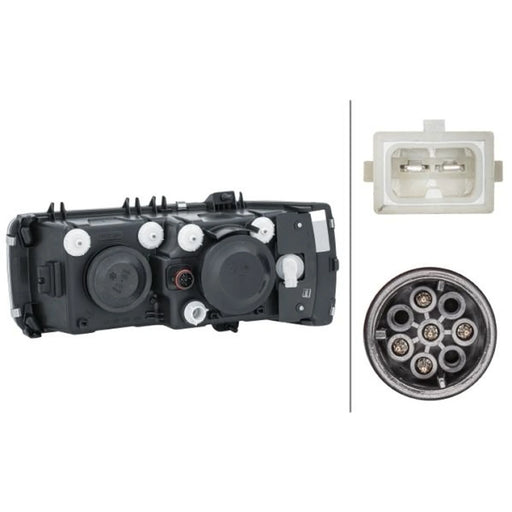 Hella Headlight Headlamp H7/H1 Right 1EJ 247 046-041