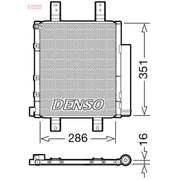 Denso Air Conditioning Condenser fits Daihatsu Charade VI 2003 on 1.0