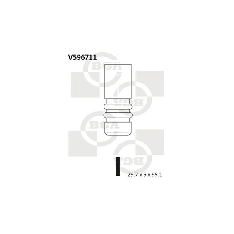 BGA Engine Intake Valve 29mm Head V596711