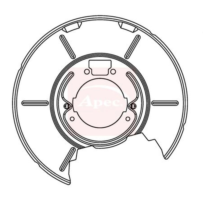 Apec Brake Disc Splash Guard Rear Left ASG1081