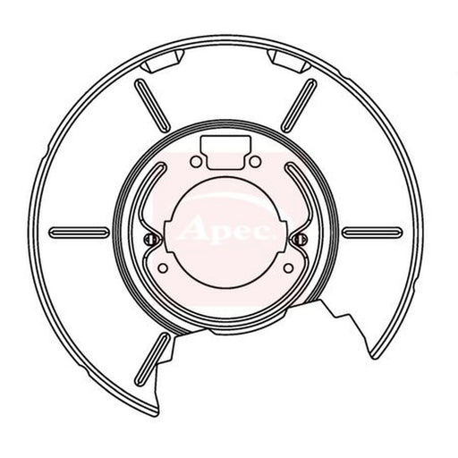 Apec Brake Disc Splash Guard Rear Left ASG1081