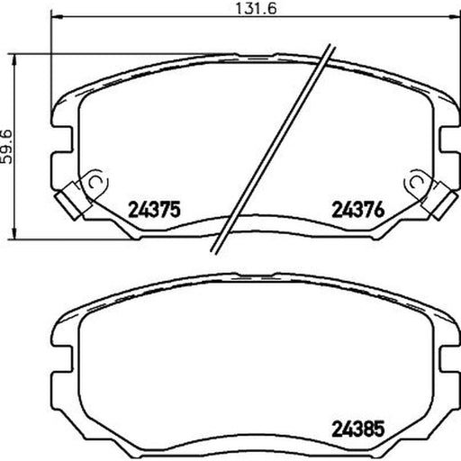 Mintex Front Brake Pad Set MDB2753