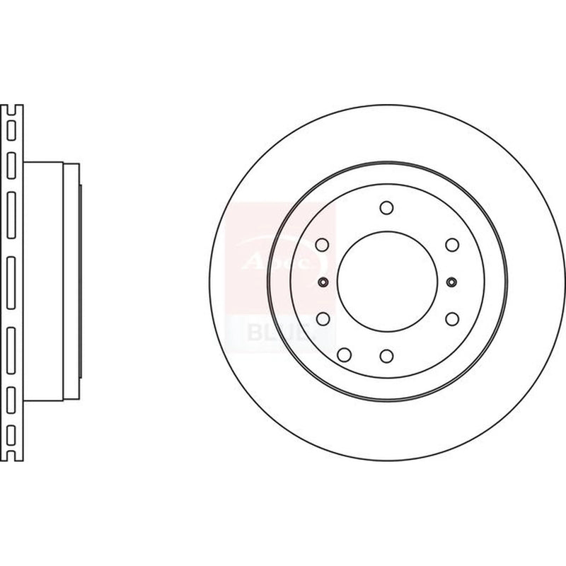Apec 2 x Vented Rear Brake Discs SDK6592-x2