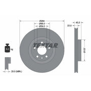 Textar 2 x Vented Front Brake Discs 92252803-x2