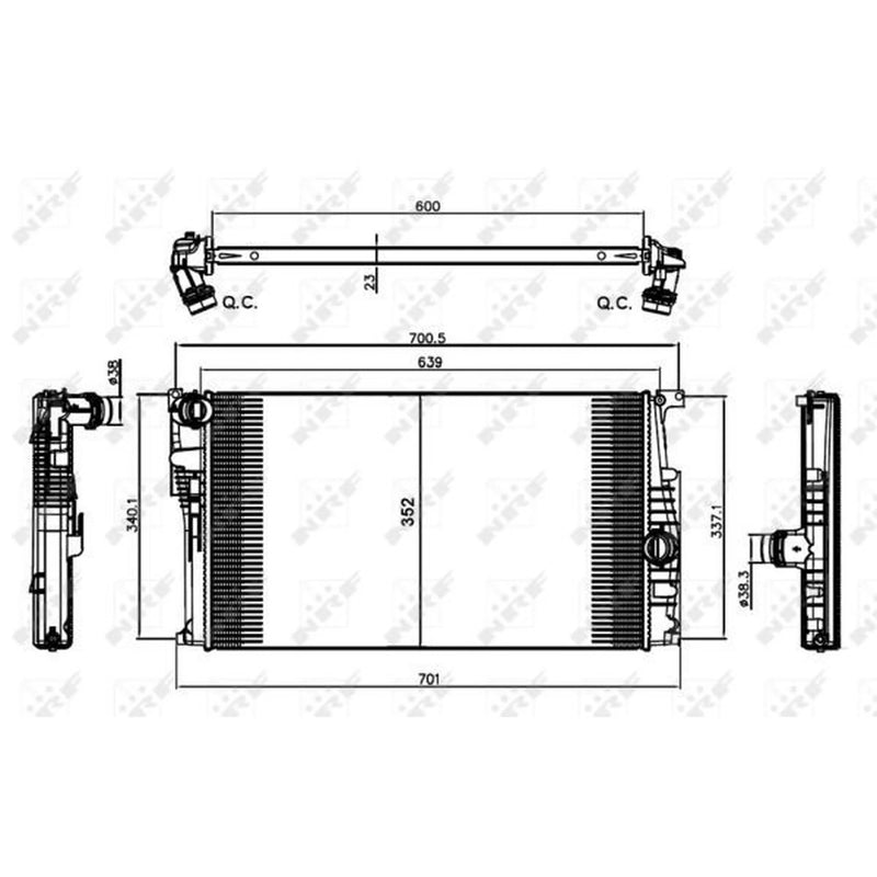 NRF Engine Radiator 58410