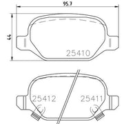 Mintex Rear Brake Pad Set MDB3813