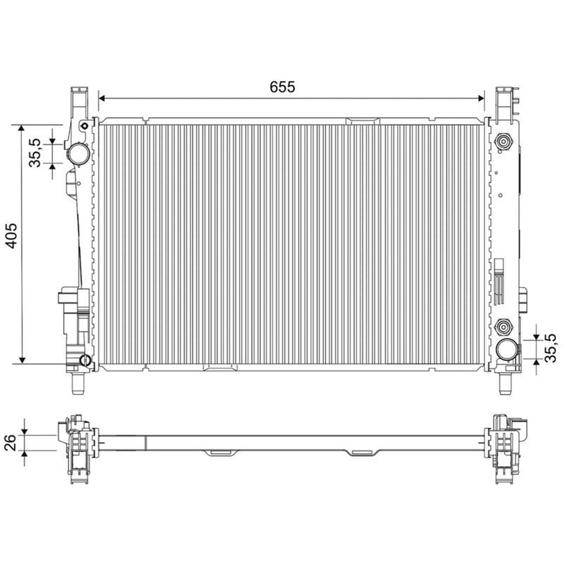 Valeo Engine Radiator 734378