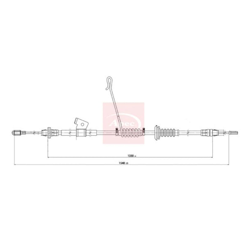 Apec Handbrake Cable Left Rear CAB1989