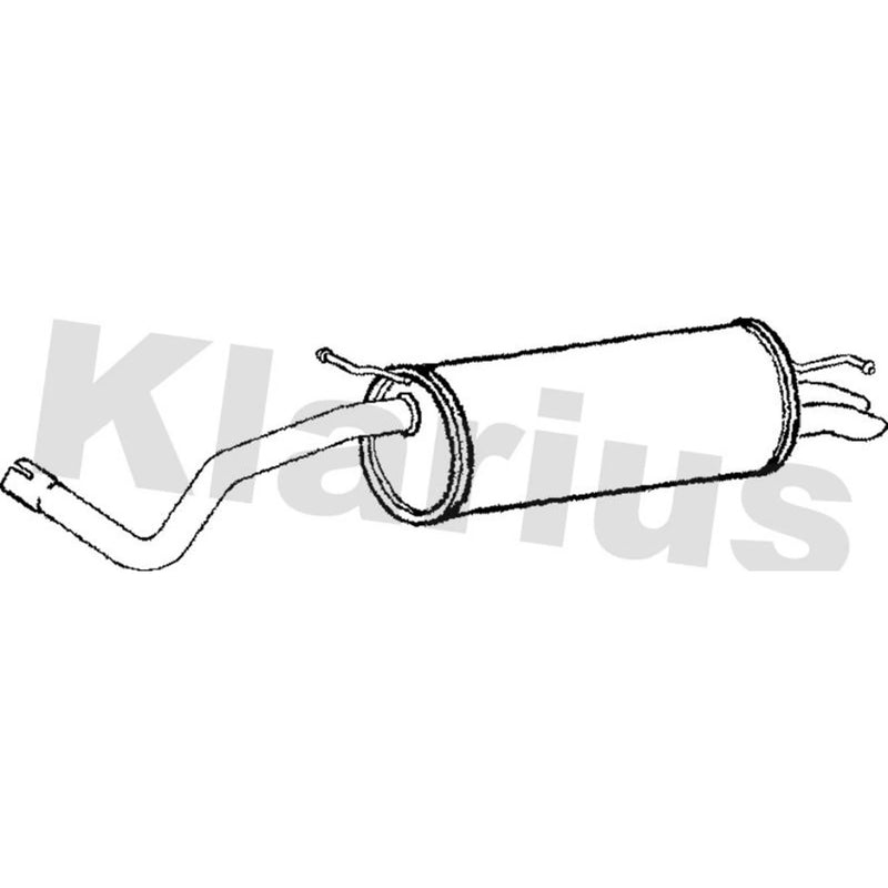 Klarius Box With Tail Pipe Rear VW593M