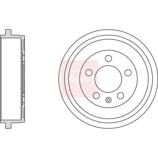 Apec Brake Drum Assembly Rear DRM9531