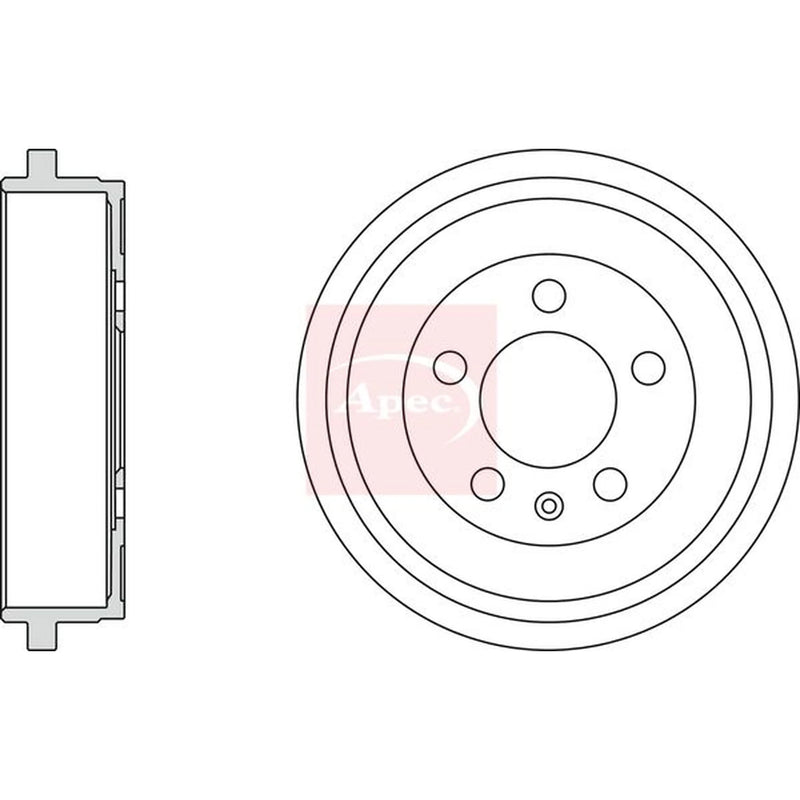 Apec Brake Drum Assembly Rear DRM9936