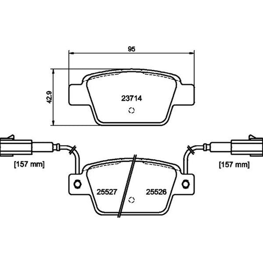 DON Rear Brake Pad Set PCP1552
