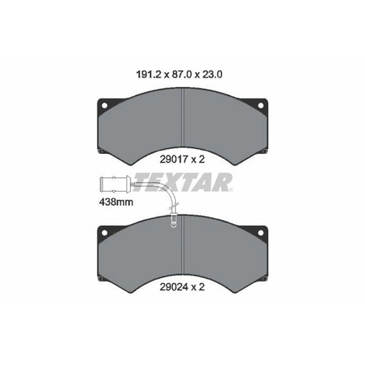 Textar Front Brake Pad Set 2901704