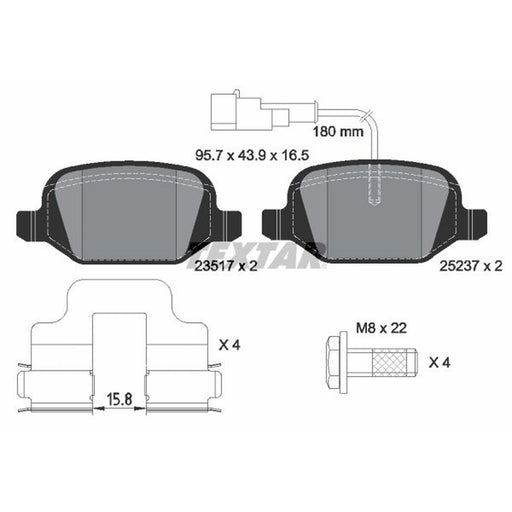 Textar Rear Brake Pad Set 2351705
