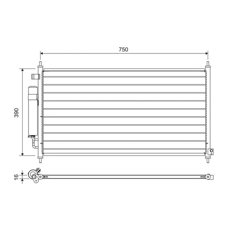 Valeo Air Conditioning Condenser 822704