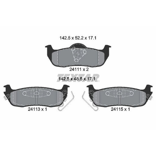 Textar Rear Brake Pad Set 2411102