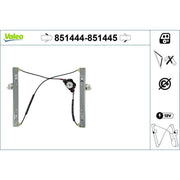 Valeo Electric Window Regulator Lifter Left Front 851444