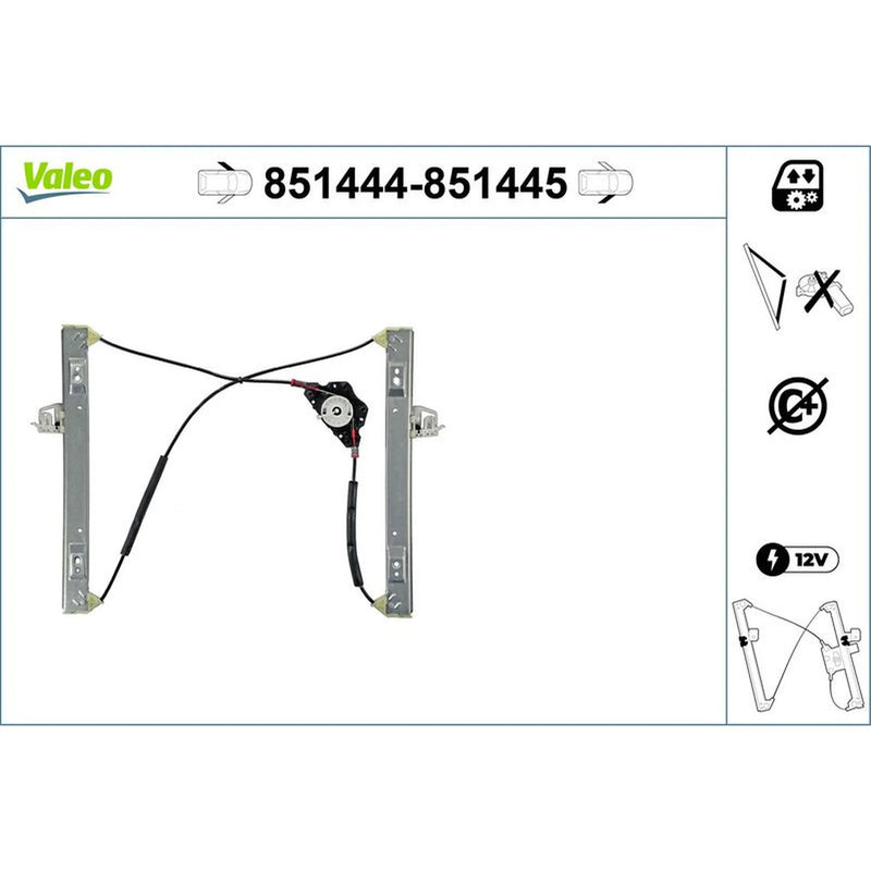Valeo Electric Window Regulator Lifter Right Front 851445