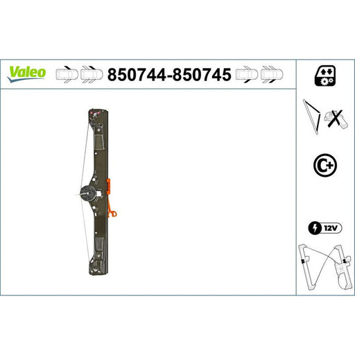 Valeo Electric Window Regulator Lifter Left Front 850744
