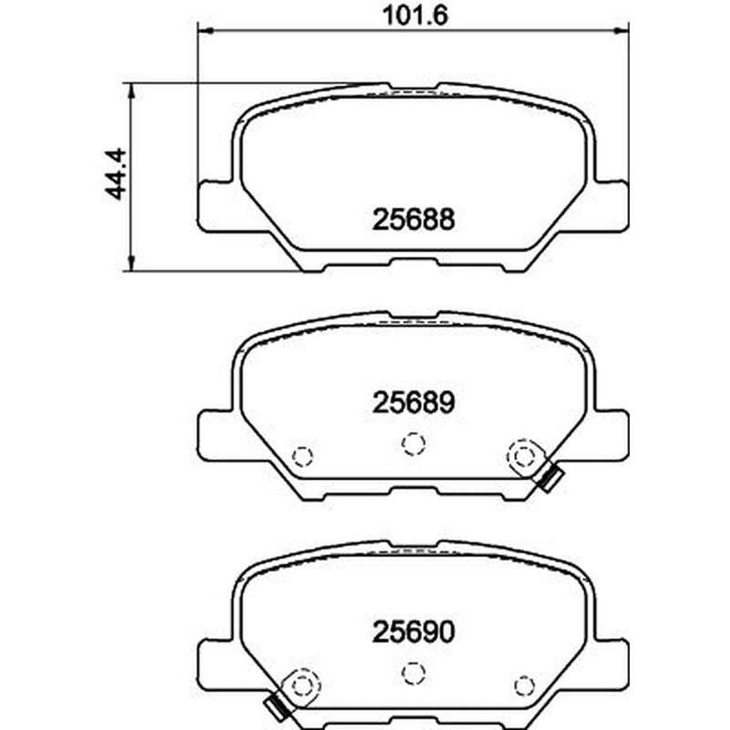DON Rear Brake Pad Set PCP1135