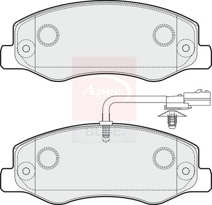 Apec Blue Brake Pad Set Rear 164mm x 18mm PD3272