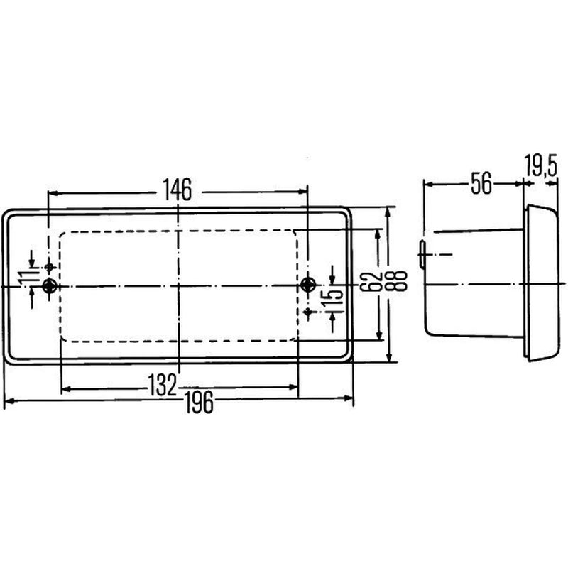Hella Direction Indicator Light Left 2BA 003 734-001