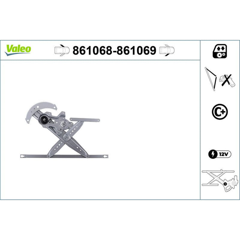 Valeo Electric Window Regulator Lifter Left Front 861068