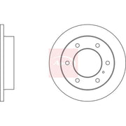 Apec 2 x Solid Rear Brake Discs DSK3440-x2