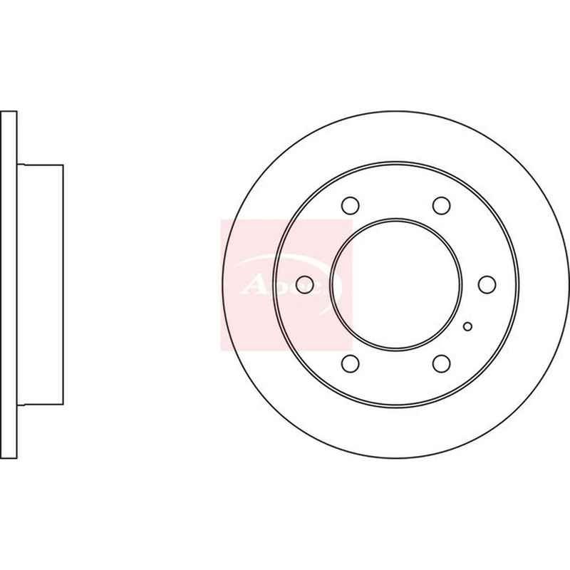 Apec 2 x Solid Rear Brake Discs DSK3440-x2