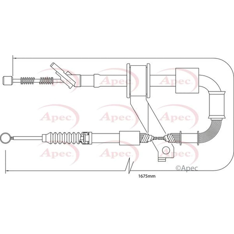 Apec Handbrake Cable Left Rear CAB1425