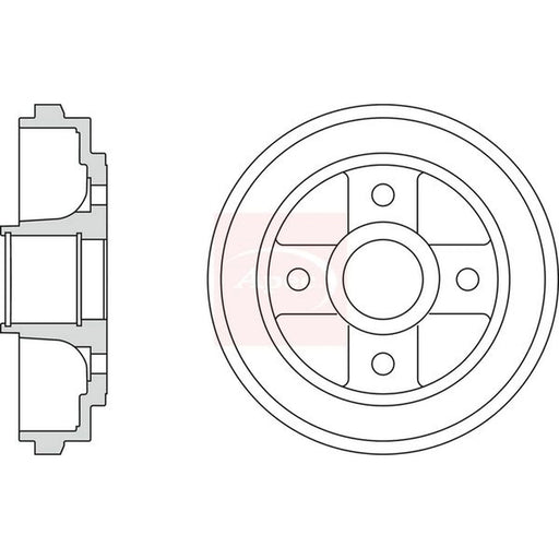 Apec Brake Drum Assembly Rear DRM9937