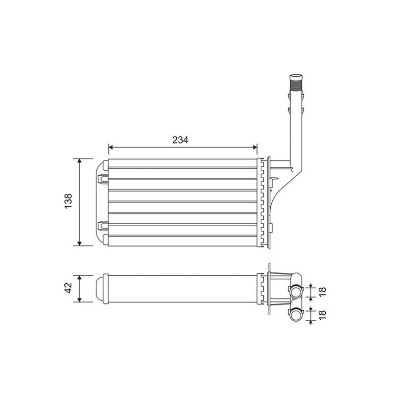 Valeo Heater Matrix Core Heat Exchanger 812016