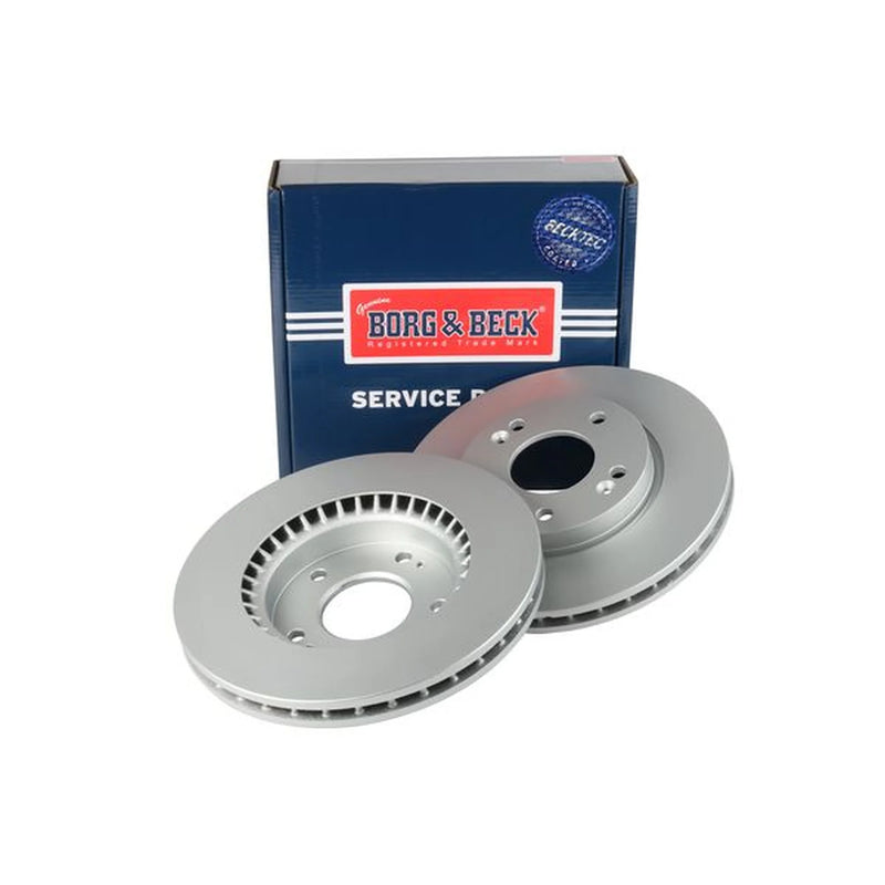 Borg & Beck 2 x Solid Front Brake Discs BBD5556-x2