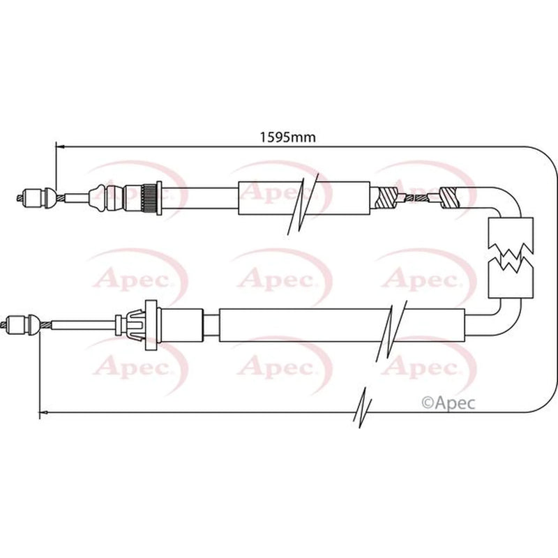 Apec Handbrake Cable Right Rear CAB1358