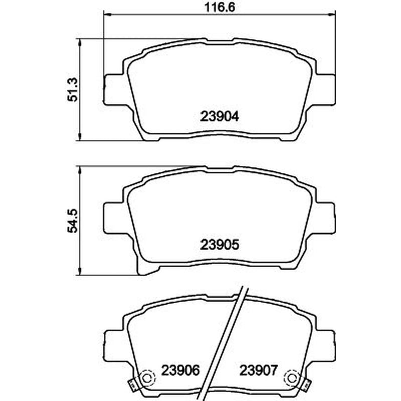 Mintex Front Brake Pad Set MDB2586