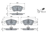 Bosch Brake Pad Set x x 0986494263