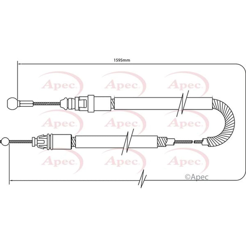Apec Handbrake Cable Right Rear CAB1492