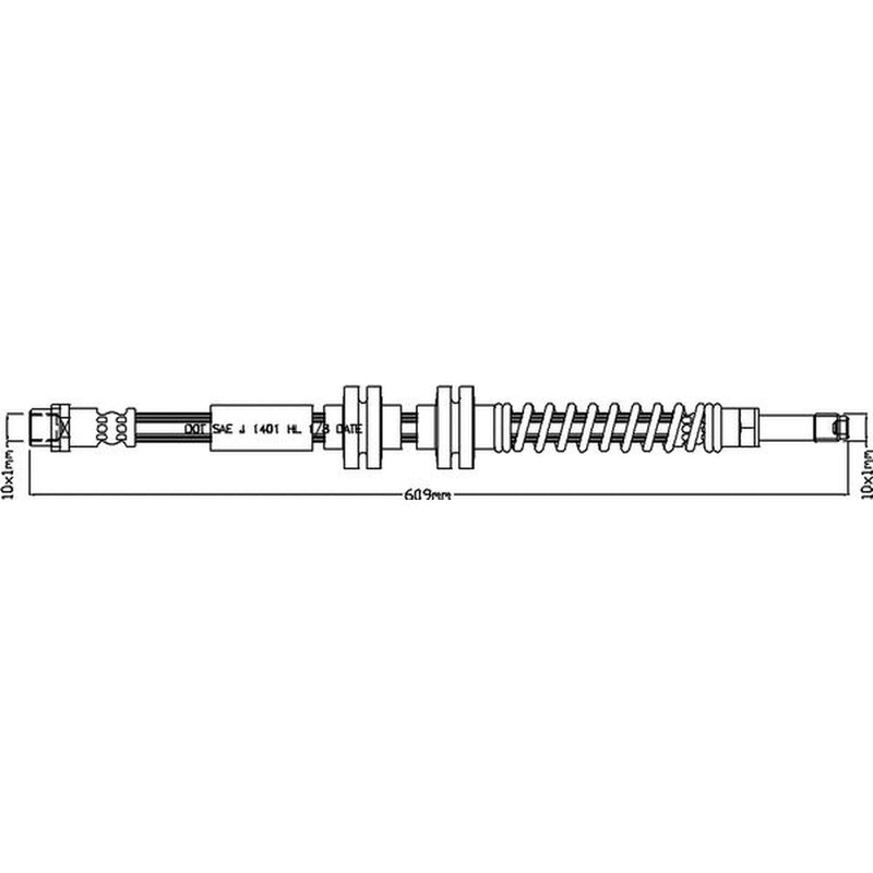 Abtex Brake Hydraulic Hose Line Right ABH1238