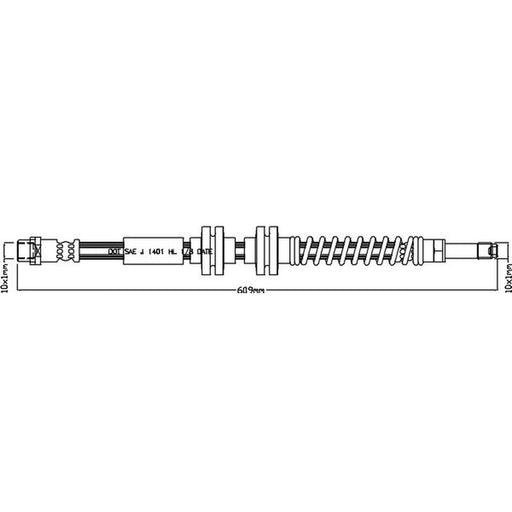 Abtex Brake Hydraulic Hose Line Right ABH1238