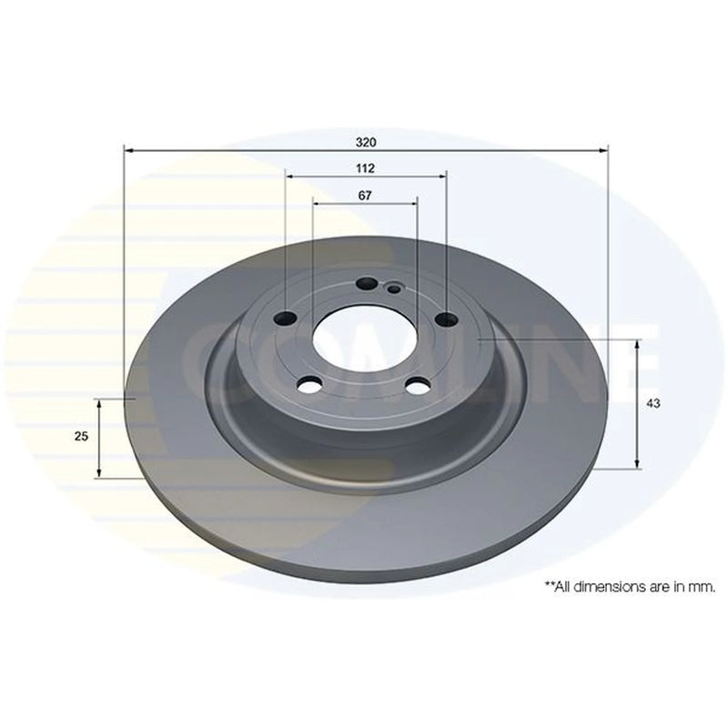 Comline 2 x Solid Rear Brake Discs ADC5279-x2