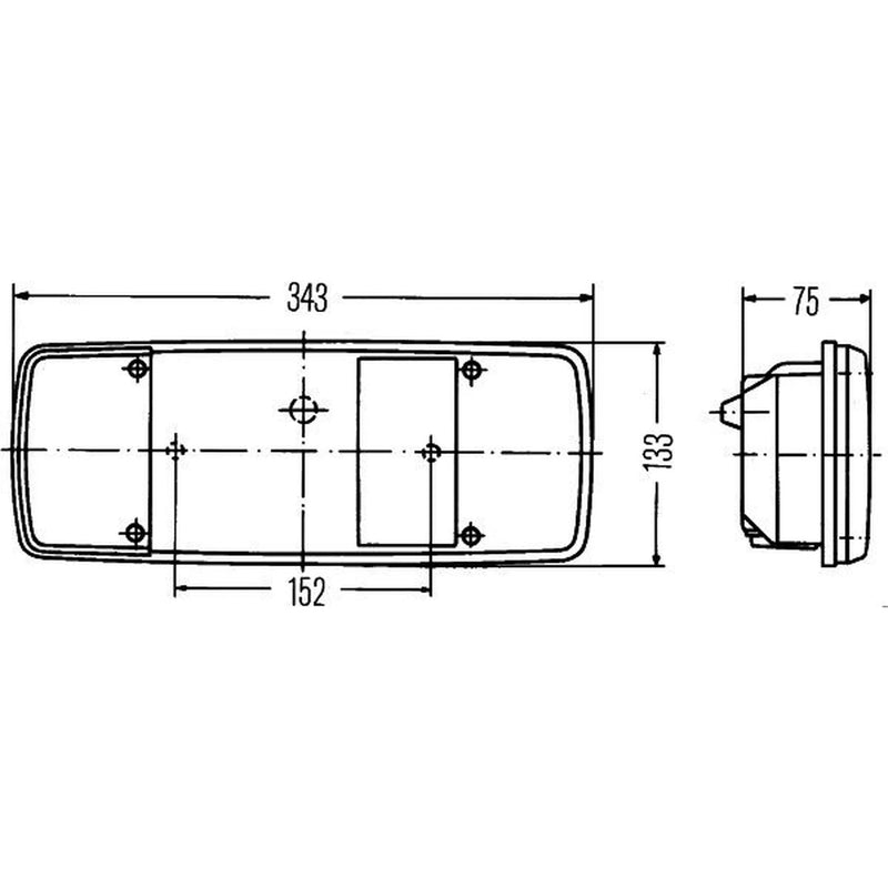 Hella Tail Light / Lamp R10W Left 2SK 003 567-651