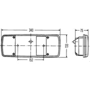 Hella Tail Light / Lamp R10W Left 2SL 003 567-691