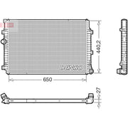 Denso Engine Radiator fits VW Tiguan 2010-2018 1.4 2.0