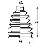 Borg & Beck Drive Shaft Bellow Kit Wheel Side Thermoplast BCB6142