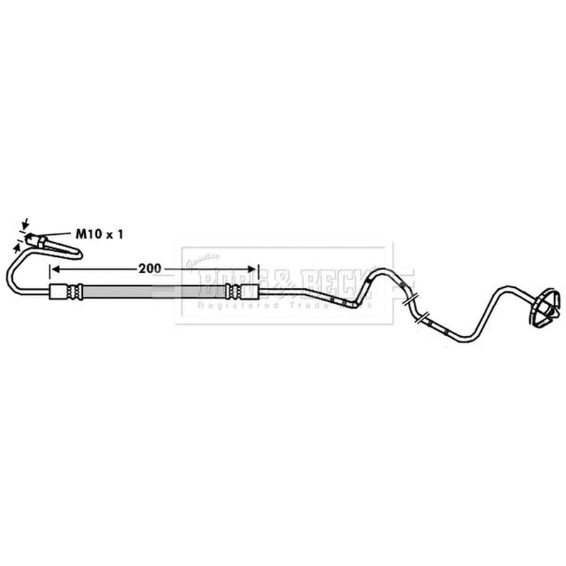 Borg & Beck Brake Hydraulic Hose Line outer BBH7839