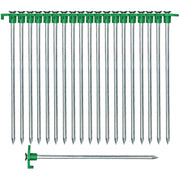 20 x Heavy Duty Hard Ground 25cm Rock Peg Green Hook Top Camping Awning Tent - Quest - Van Life Living